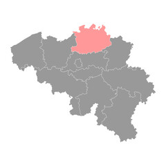Obraz premium Antwerp Province map, Provinces of Belgium. Vector illustration.