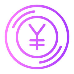 Yuan gradient icon