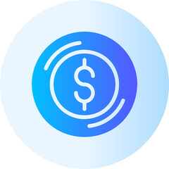 Dollar gradient icon