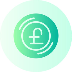 pound sterling gradient icon