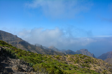 Fototapeta na wymiar Teno mountains at Masca on the Canary Island of Tenerife