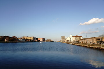 view of Ravenna dock, Italy