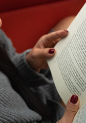 reading a book