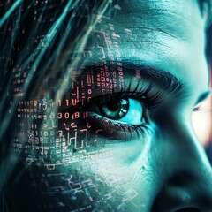 Illustrations of neuralink, neural network, machine learning by generative AI.