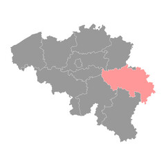 Liege Province map, Provinces of Belgium. Vector illustration.