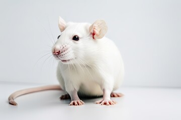 Tamukami rat cute pets in white. Generative AI