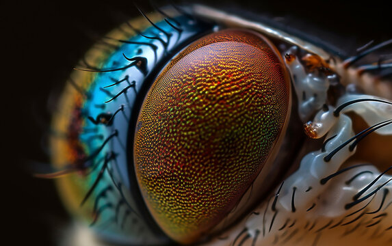 Fly Eye Macro. Generative AI