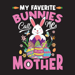 easter bunny mother t shirt design graphic 
