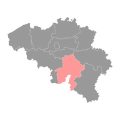 Fototapeta na wymiar Namur Province map, Provinces of Belgium. Vector illustration.