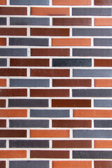 Multi colored brick wall background