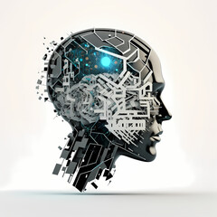 Obraz na płótnie Canvas Robotic Technology Science. Generative AI