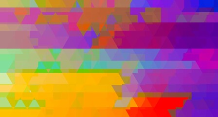 Geometric abstract background. Digital graphic artwork. Vibrant glitch texture. Artwork with deconstructed shapes and graphics elements. Creative graphic design for poster, brochure, flyer.