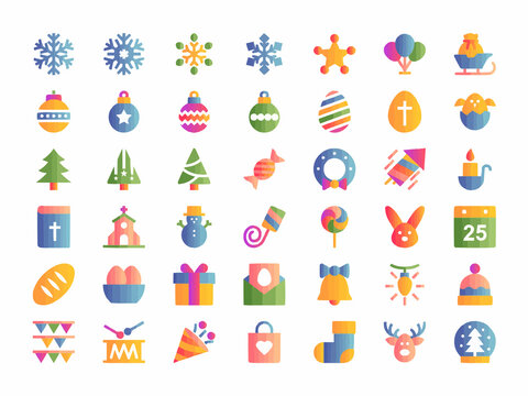 Easter illustrations Icons