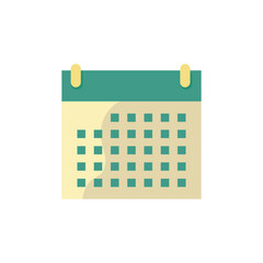 Calendar flat icon. Color icon. Vector illustration