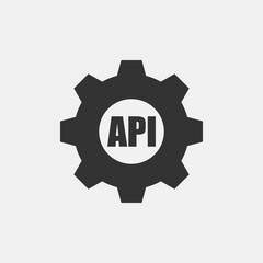 API interface vector icon illustration sign