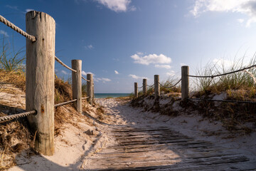 fence on the beach,vacation time 