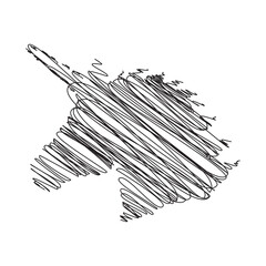 unicorn Hand-drawn scribble line art on white background vector illustration design