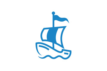 boat ship logo design