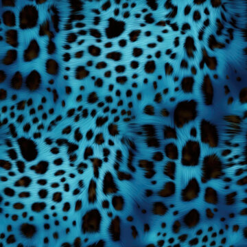 blue leopard print pattern