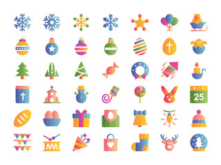 Easter illustrations Icons