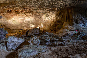 Hang Sung Sot (Surprise) Cave is Halong Bay`s largest cave. Vietnam