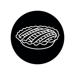 Sweet pie black line icon. Bakery.