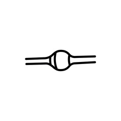 Avalanche diode black line icon. Pictogram for web page