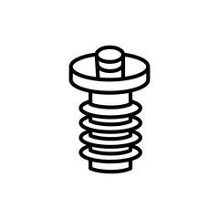 Gunn diode black line icon. Pictogram for web page