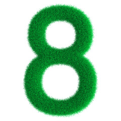 Number Grass 3D Render