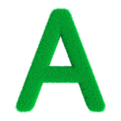 green letter isolated on white