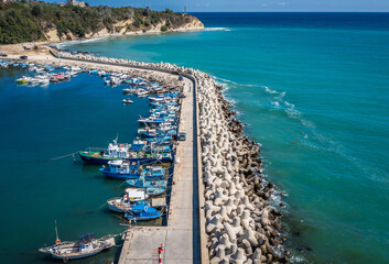 Port in Byala coastal town in Varna region, Bulgaria