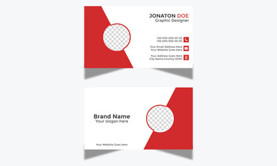 Modern Corporate and Creative Business Card Design Vector illustration Colorful Business Card Template Double-sided -Horizontal Name Card Simple and Clean Visiting  Card 