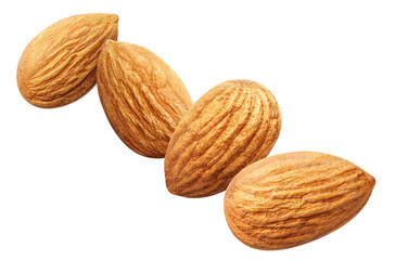 Delicious almonds cut out