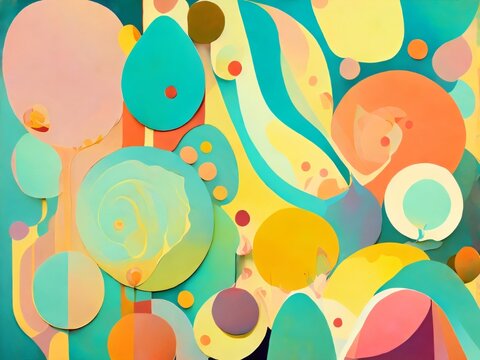 Abstract background, multicolored texture. Artistic abstraction of surreal natural forms, textures and colors on the subject of art, imagination and dreaming. Created with generative AI tools