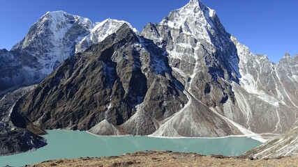 Mountains near the Dzongla.Himalayas