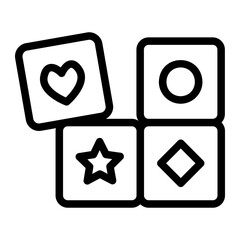 cubes line icon