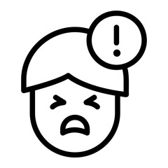 mental disorder line icon
