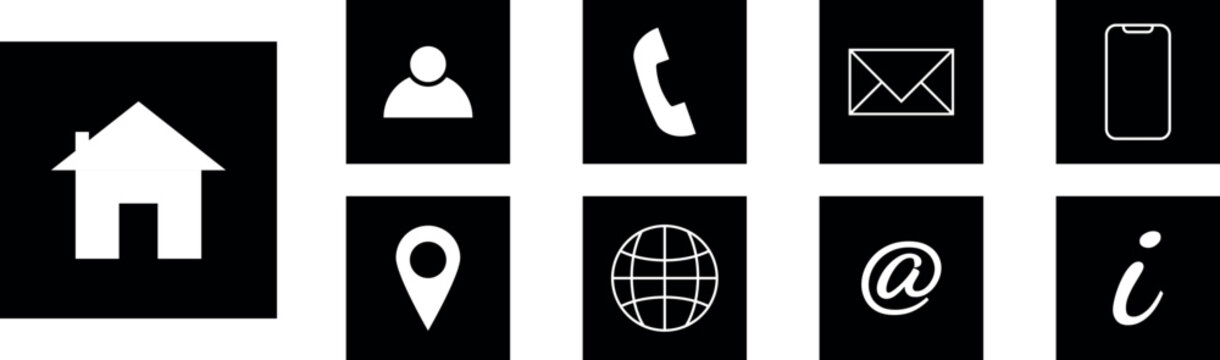 Set of Website icon vector. Communication icon symbol