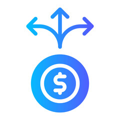 buying decision gradient icon