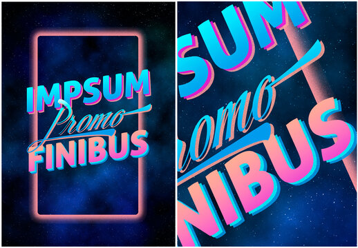 Effect Text Gradient Emboss