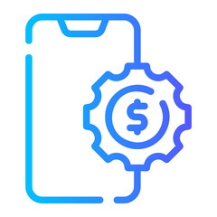 money management gradient icon