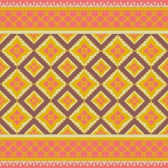 seamless pattern with shapes on yellow tone