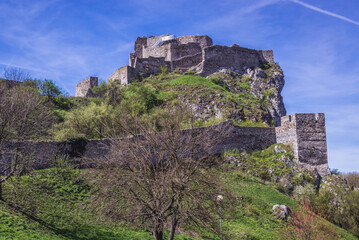 Castle ruins in Devin, part of Bratislava city, Slovakia