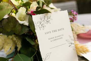 Save the Date Karte für Hochzeitseinladung