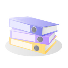 Multi-colored folders for documents. Vector illustration concept on the white background.