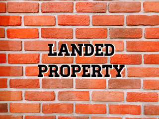 Landed property 