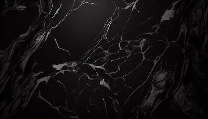 Beautiful Marble Patterned Texture on a Black Background, Generative AI