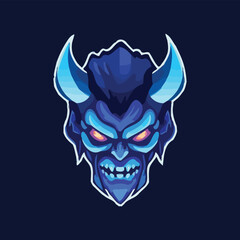 blue devil logo vector