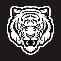 Fototapeta premium white tiger esport logo 