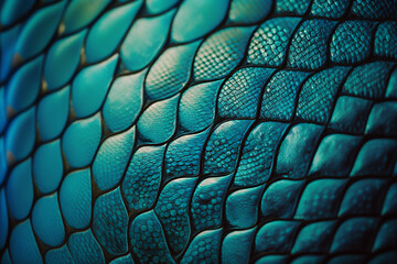 blue skin snake scale background Generative AI
